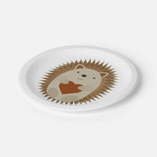 Igel Heart Pappteller (Schrägansicht)