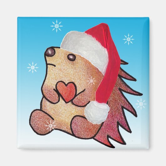 Igel Hearts Santa Magnet (Vorne)