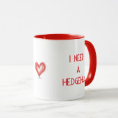 Igel, Hedgehug, Geschenk für Freundin, Freund, Tasse (VorderseiteRechts)