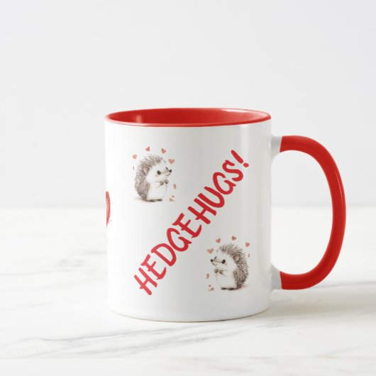 Igel, Hedgehugs, Geschenk für BESTE FREUNDIN, Freu Tasse (Rechts)
