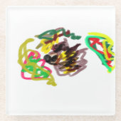 Igel Herbst Glasuntersetzer (Vorderseite)