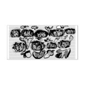 Igel Herbst Gummistempel (Prägung)