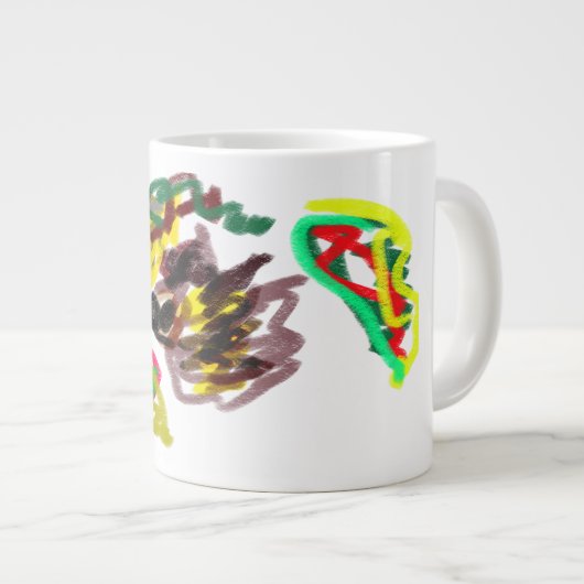 Igel Herbst Jumbo-Tasse (Vorderseite Rechts)