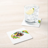 Igel Herbst Rechteckiger Pappuntersetzer (Vor Ort)