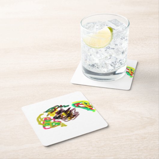 Igel Herbst Rechteckiger Pappuntersetzer (Vor Ort)