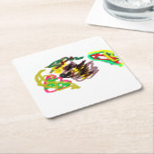 Igel Herbst Rechteckiger Pappuntersetzer (angewinkelt)