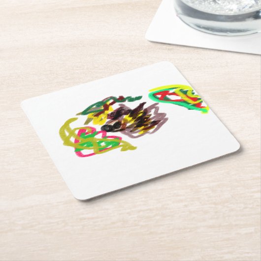 Igel Herbst Rechteckiger Pappuntersetzer (angewinkelt)