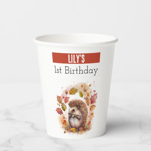 Igel Herbstvibes - 1. Pappbecher (Rückseite)