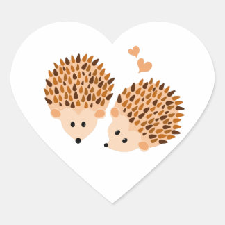 Igel Herz-Aufkleber