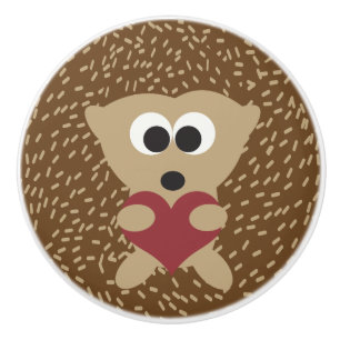 Igel Herzumarmung Keramikknauf