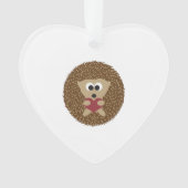 Igel Herzumarmung Ornament (Vorderseite)