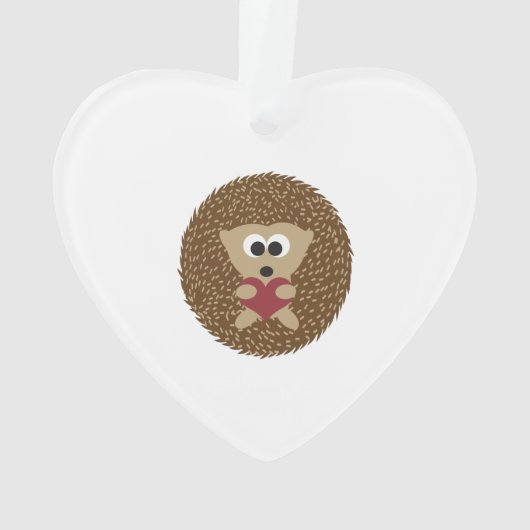 Igel Herzumarmung Ornament (Rückseite)