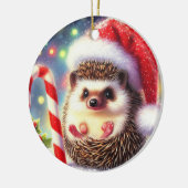 Igel Holiday Hedgie Weihnachten Keramik Ornament (Links)