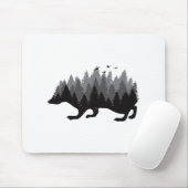 Igel - Holzbauweise Mousepad (Mit Mouse)