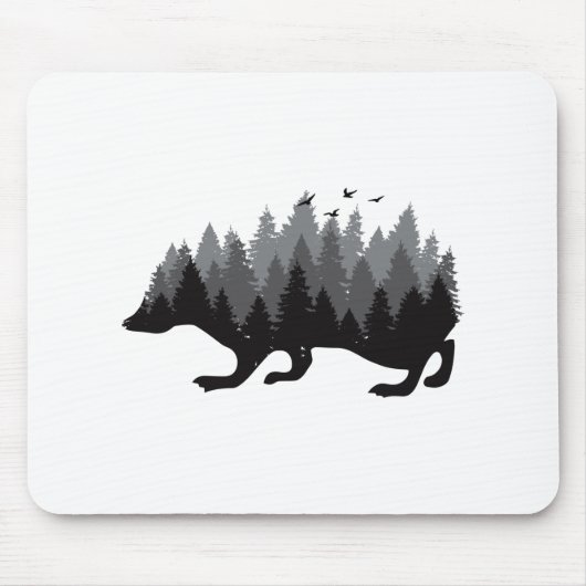 Igel - Holzbauweise Mousepad (Vorne)