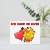 Igel - Ich an Dich Postkarte (Stehend Vorderseite)