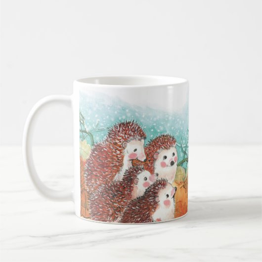 Igel Illustration Kaffeetasse (Links)