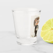 Igel Illustration Kurzes Glas (Links)