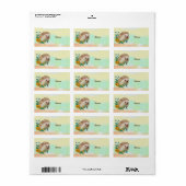 Igel im Blumenbeet Adressaufkleber (Vorne)