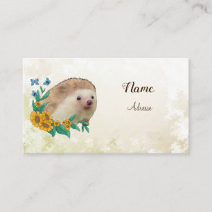 Igel im Blumenbeet Visitenkarte