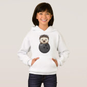 Igel im Bowling mit Bowlingball Hoodie (Vorne ganz)