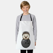 Igel im Bowling mit Bowlingball Schürze (Getragen)