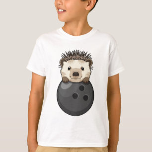 Igel im Bowling mit Bowlingball T-Shirt