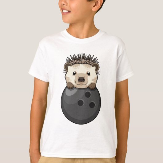 Igel im Bowling mit Bowlingball T-Shirt (Vorderseite)