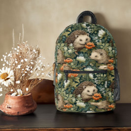 Igel im Garten Viktorianischer Vintager Stil Bedruckter Rucksack