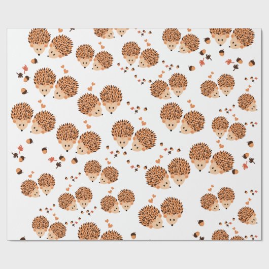 Igel im Herbst Geschenkpapier (Flach)