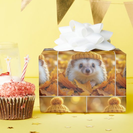 Igel im Herbst Geschenkpapier (Geburtstagsparty)