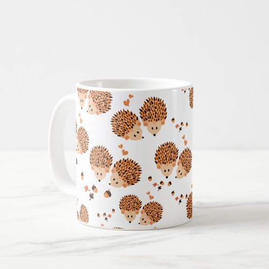 Igel im Herbst Kaffeetasse (Vorderseite Links)