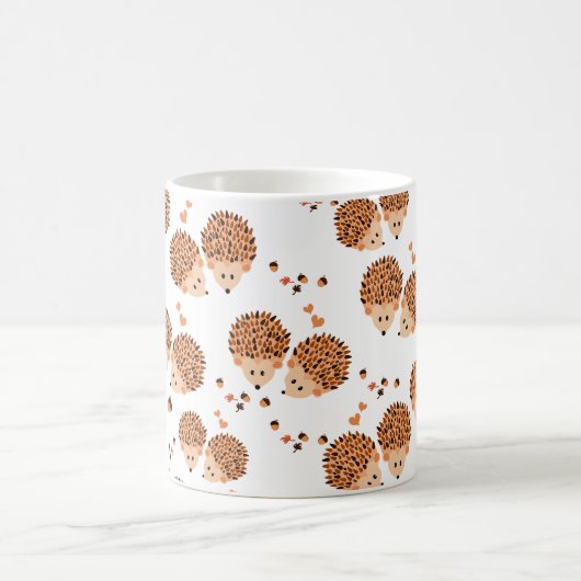 Igel im Herbst Kaffeetasse (Mittel)