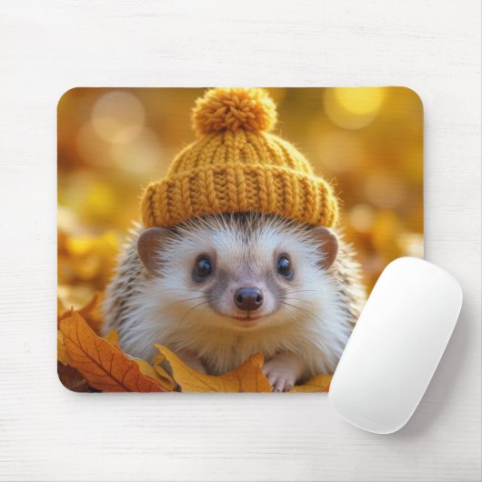 Igel im Herbst Mousepad (Mit Mouse)