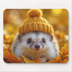 Igel im Herbst Mousepad