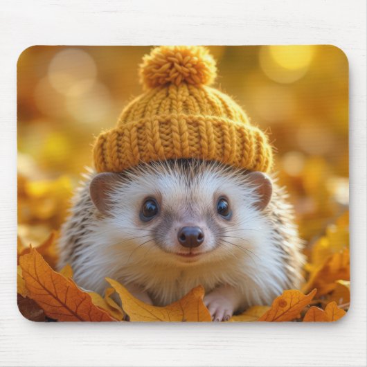 Igel im Herbst Mousepad (Vorne)