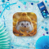 Igel im Herbst Pappteller (Party)