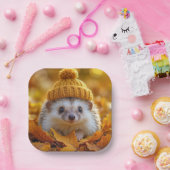 Igel im Herbst Pappteller (Party)
