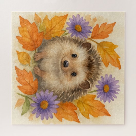 Igel im Herbst Puzzle (Horizontal)