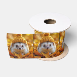 Igel im Herbst Satinband