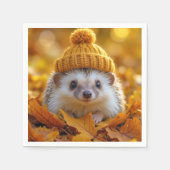 Igel im Herbst Serviette (Vorderseite)