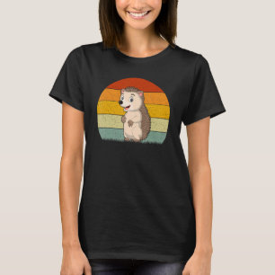 Igel im Retro-Stil Vintage T-Shirt