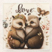 Igel im Untersetzer Liebe (Vorderseite)