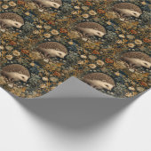 Igel im Wald William Morris-Stil Geschenkpapier (Ecke)