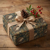 Igel im Wald William Morris-Stil Geschenkpapier
