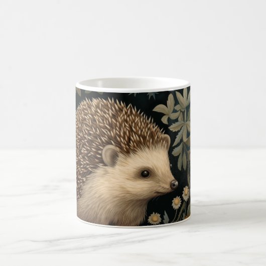 Igel im Wald William Morris-Stil Kaffeetasse (Mittel)