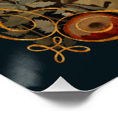 Igel im Wald William Morris-Stil Poster (Ecke)