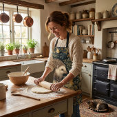 Igel im Wald William Morris-Stil Schürze