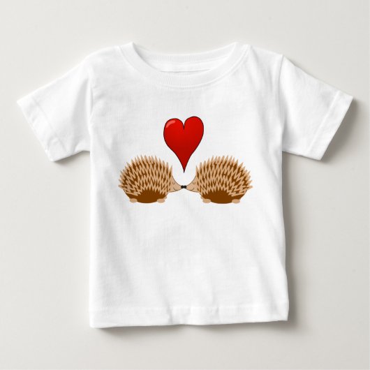 Igel in der Liebe Baby T-shirt (Vorderseite)