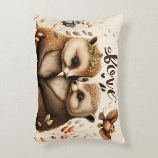 Igel in der Liebe Dekokissen (Vorderseite(Vertikal))